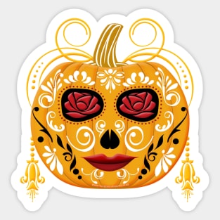 Mexican Halloween pumpkin Sticker